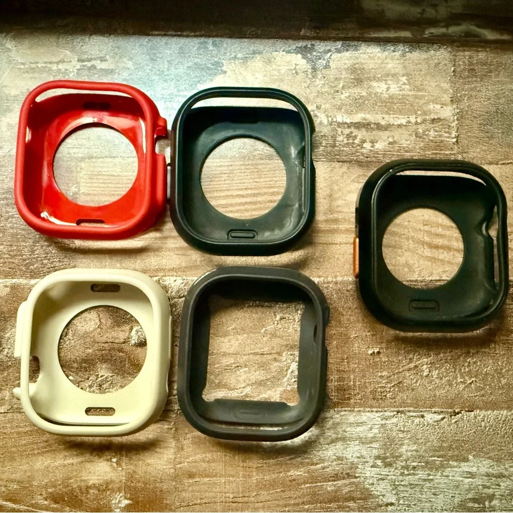 Apple Ultra 2 Smartwatch Case - Red, Black, Cream and Gray